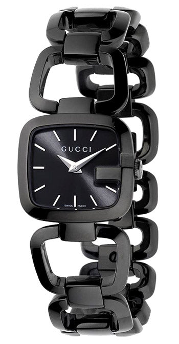 Gucci G-Gucci Black Dial Black Steel Women's Watch YA125403