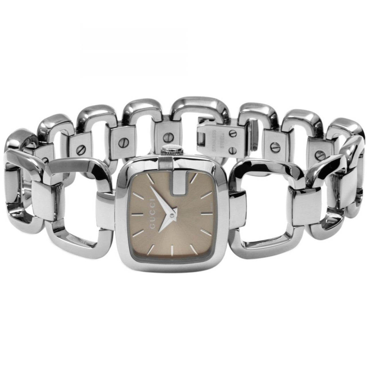 Gucci G-Gucci Small Steel Brown Womens Watch YA125507