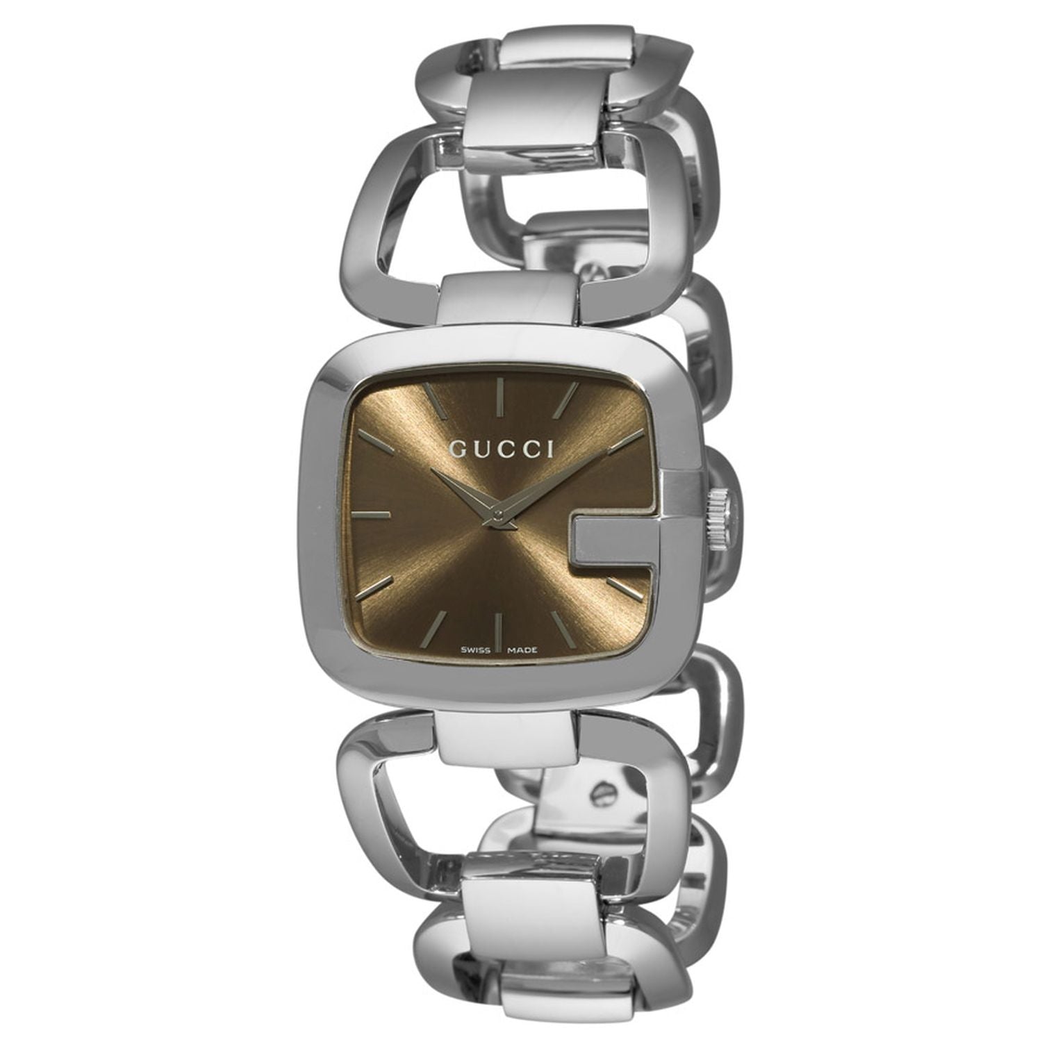 Gucci G-Gucci Small Steel Brown Womens Watch YA125507