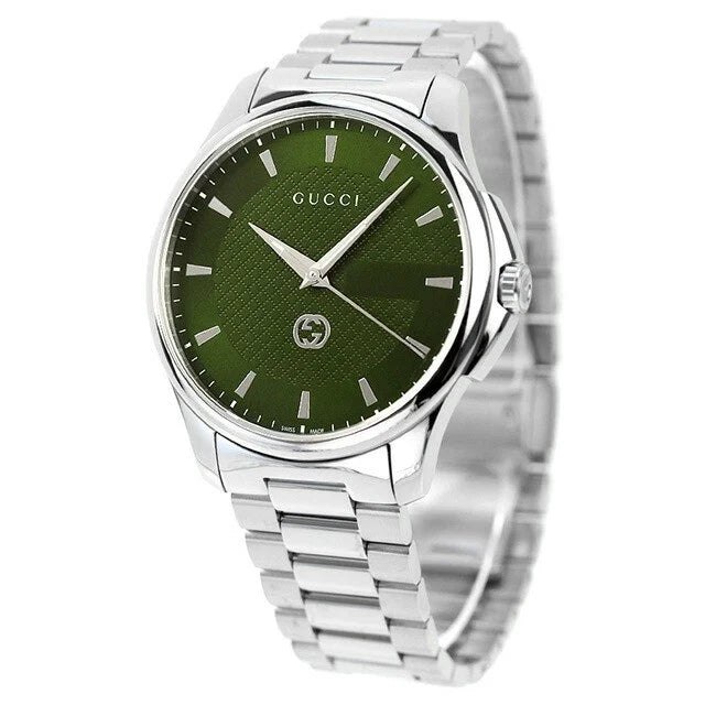 Gucci G-Timeless Quartz Green Dial Steel Men's Watch YA126369