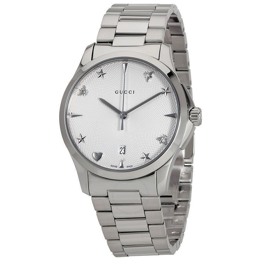 Gucci Unisex-Adult Analogue Classic Quartz with Stainless Steel Strap Watch YA1264028