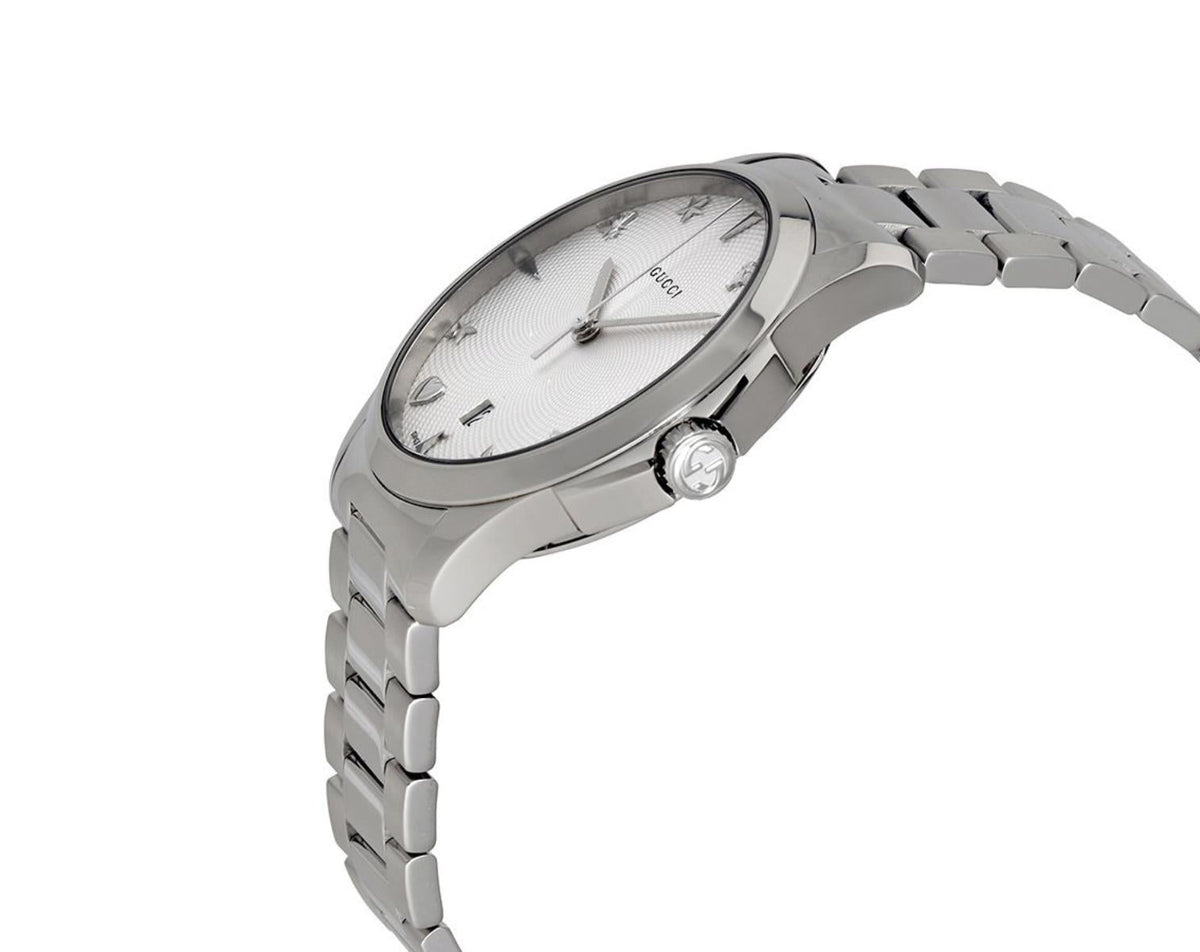 Gucci Unisex-Adult Analogue Classic Quartz with Stainless Steel Strap Watch YA1264028