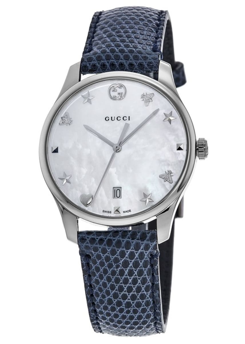 Gucci G-Timeless Mother of Pearl Star 38mm Women's Watch - YA1264049
