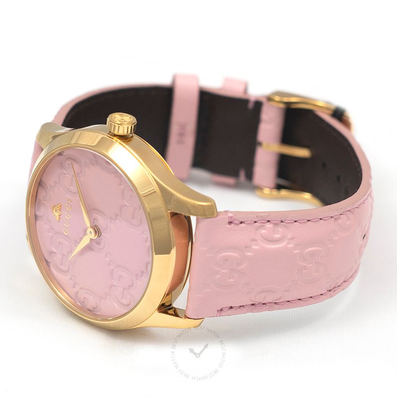 Gucci G-Timeless Quartz Pastel Pink Dial Ladies Watch YA1264104