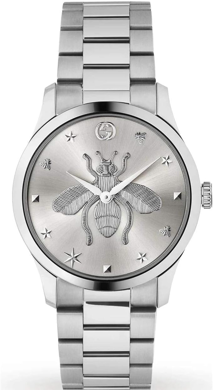 Gucci G-Timeless 38mm Bee Motif Stainless Steel Ladies Watch YA1264126