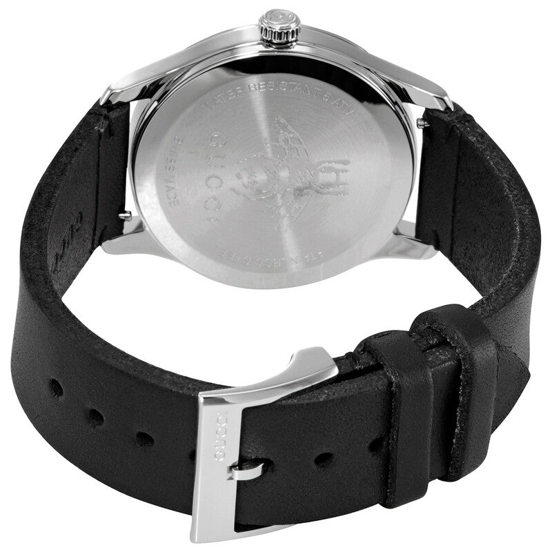 Gucci G-Timeless Green and Red Dial Black Leather Strap Men's Watch YA1264149