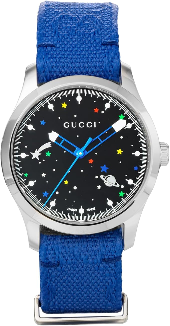 Gucci G-Timeless Black Dial Nylon Strap Women's Watch - YA1264183