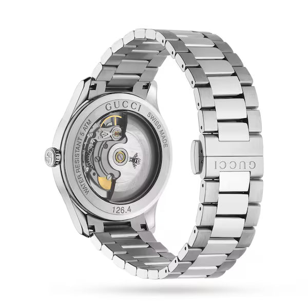 GUCCI G-Timeless Automatic 38MM Silver Dial Unisex Watch YA1264190