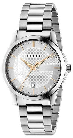 Gucci G-Timeless Silver Dial Stainless Steel Unisex Watch YA126442
