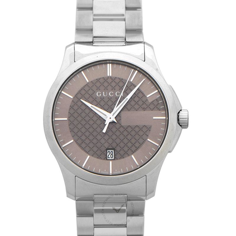 Gucci G-Timeless Brown Dial Stainless Steel Unisex Watch YA126445