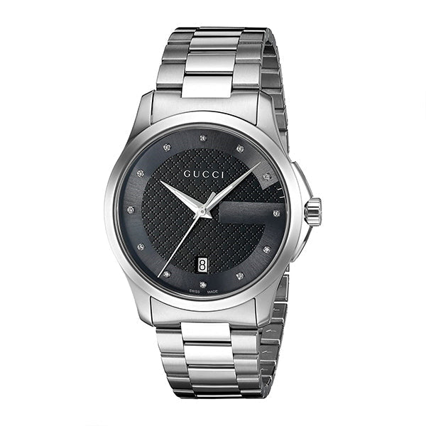 Gucci Unisex Swiss G-Timeless Diamond Accent Stainless Steel Bracelet Watch 38mm YA126456