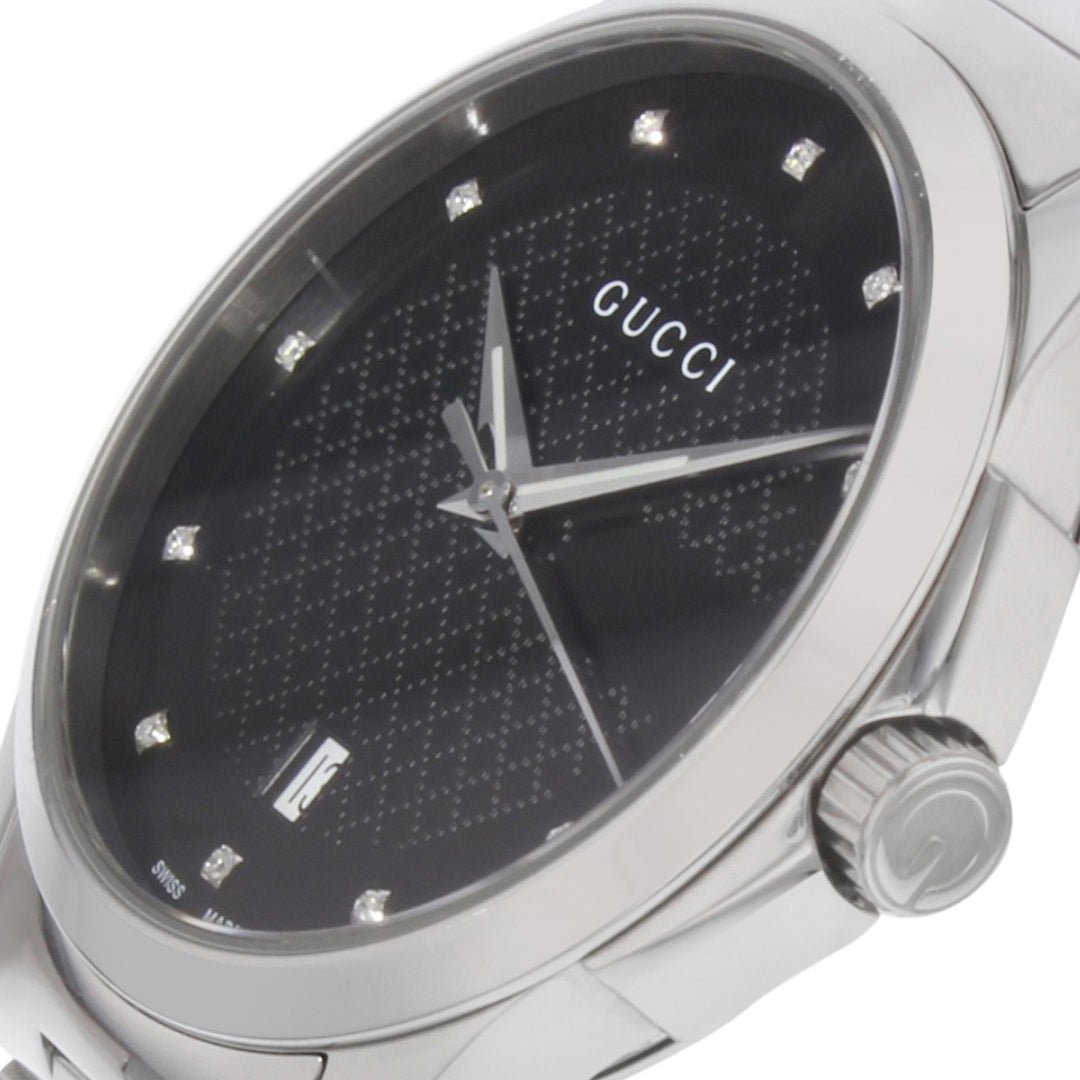 Gucci Unisex Swiss G-Timeless Diamond Accent Stainless Steel Bracelet Watch 38mm YA126456