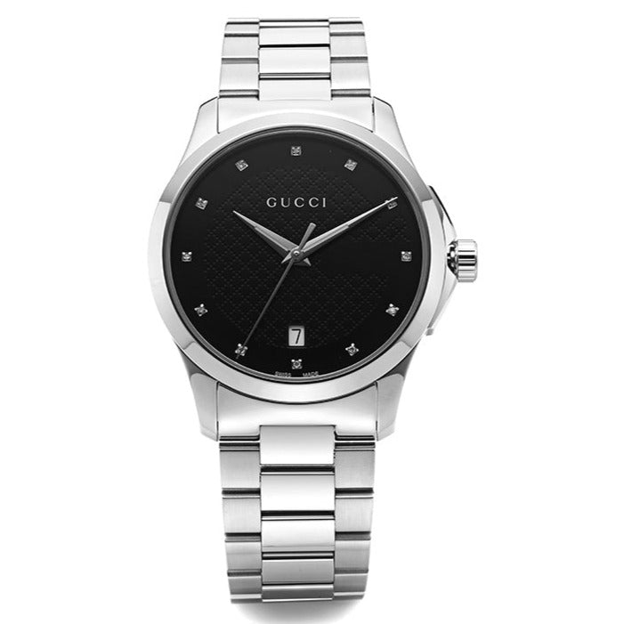 Gucci Unisex Swiss G-Timeless Diamond Accent Stainless Steel Bracelet Watch 38mm YA126456