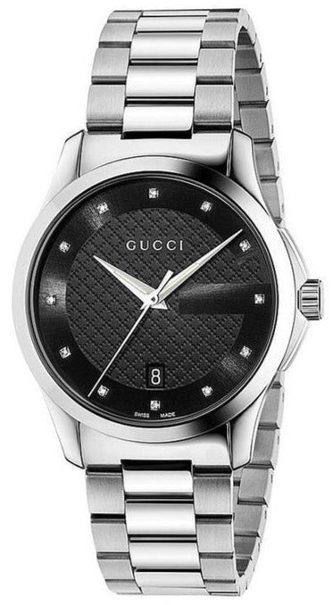 Gucci Unisex Swiss G-Timeless Diamond Accent Stainless Steel Bracelet Watch 38mm YA126456