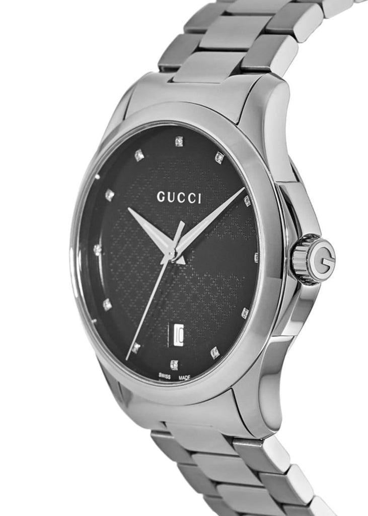 Gucci Unisex Swiss G-Timeless Diamond Accent Stainless Steel Bracelet Watch 38mm YA126456