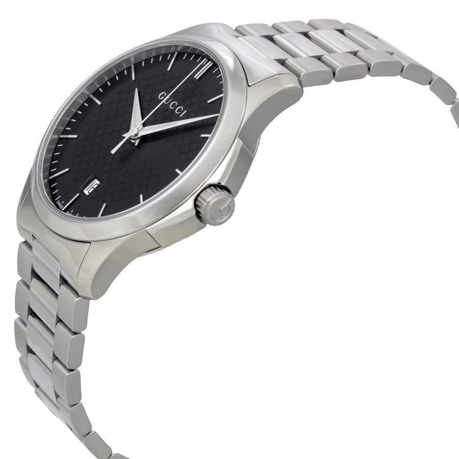 Gucci G-Timeless Black Dial Steel Unisex Watch YA126457