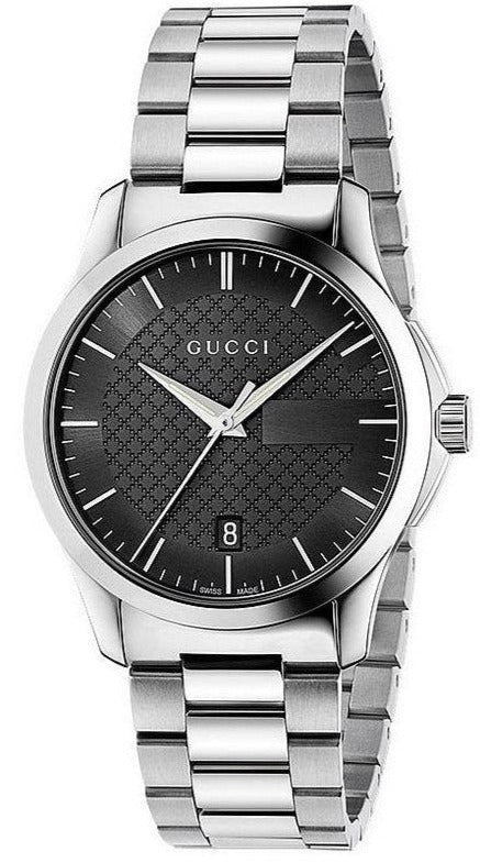 Gucci G-Timeless Black Dial Steel Unisex Watch YA126457