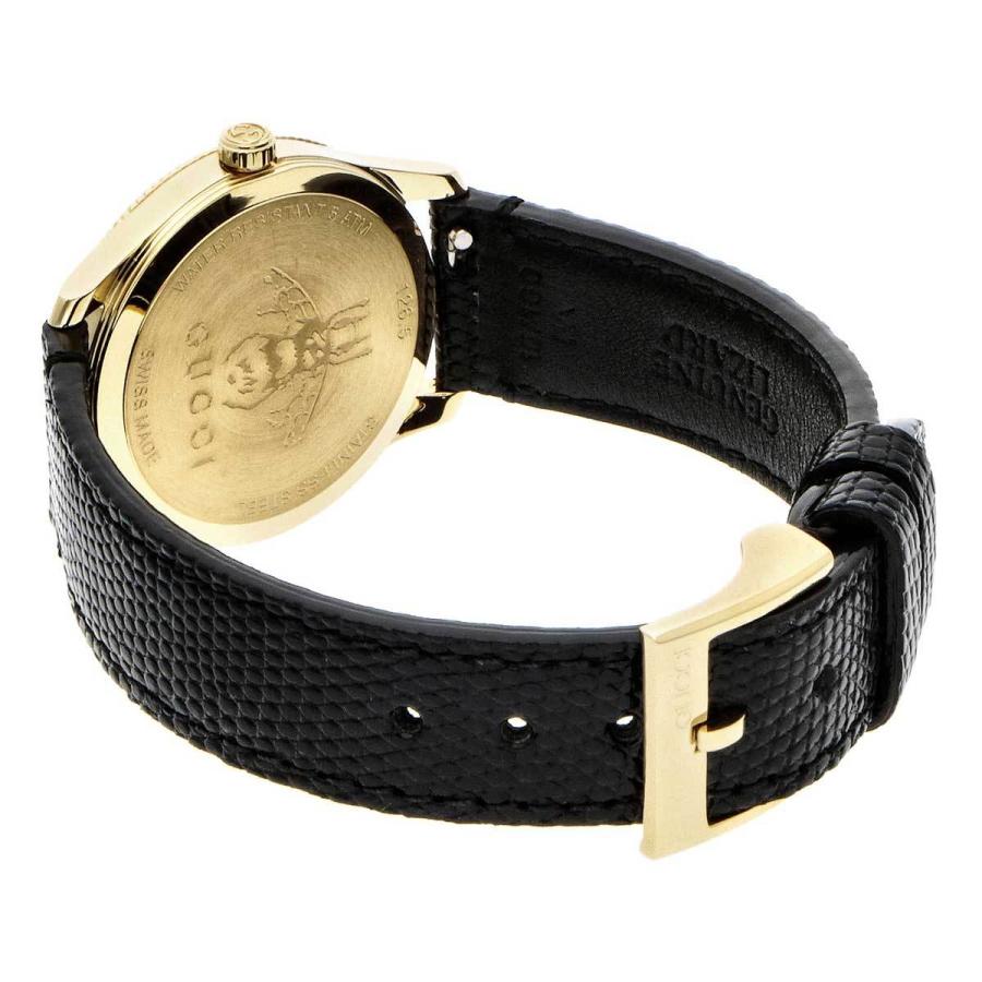Gucci G-Timeless Blue Dial Black Leather Strap Women's Watch YA1265018