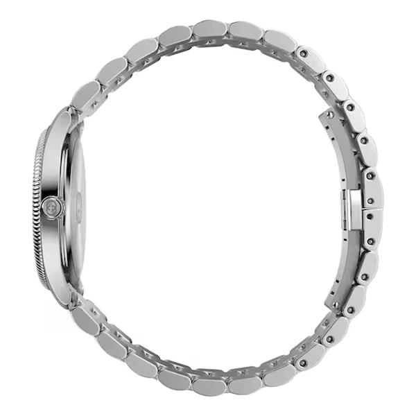 GUCCI G-Timeless stainless steel bracelet with polished links and secure clasp