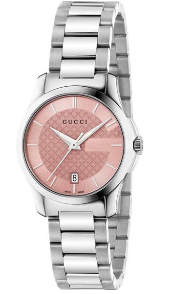 Gucci G-Timeless Pink Dial Steel Women's Watch YA126524
