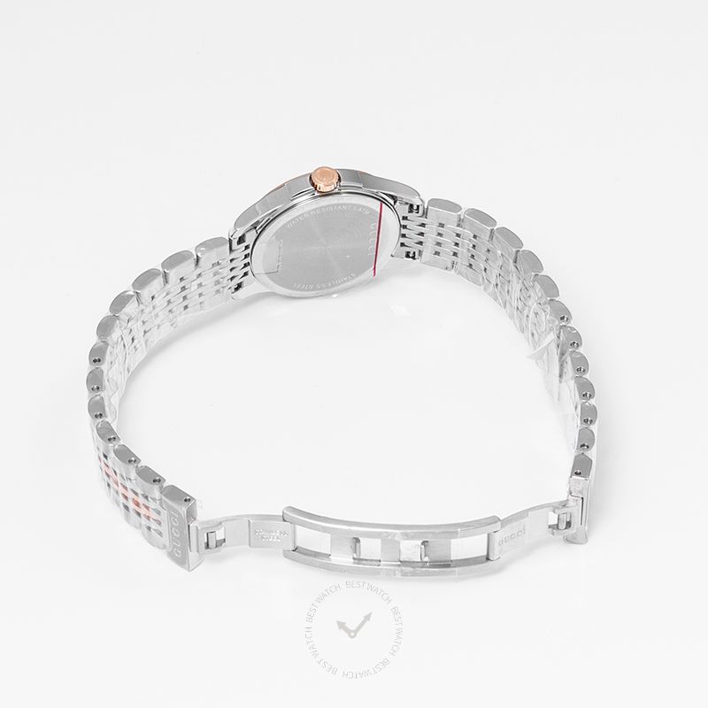 Gucci Mother of Pearl Two-Tone Stainless Steel G-Timeless Women's Watch - YA126539