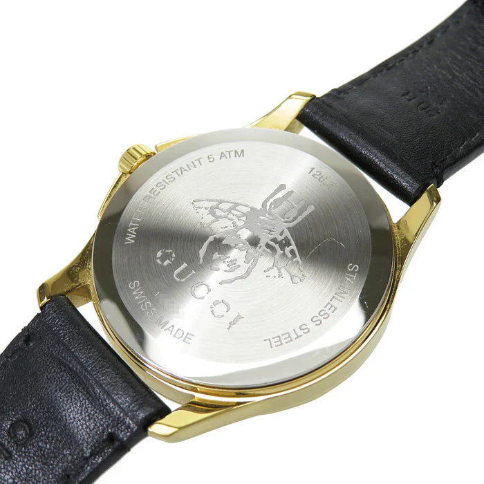Gucci G-Timeless Black Leather Women's Watch - YA126558