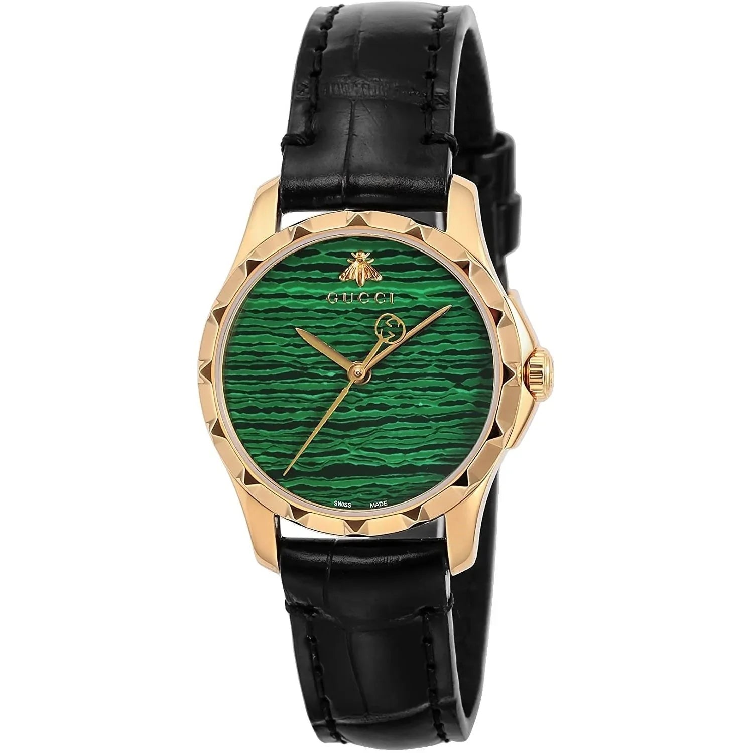 Gucci G-Timeless Black Leather Women's Watch - YA126558
