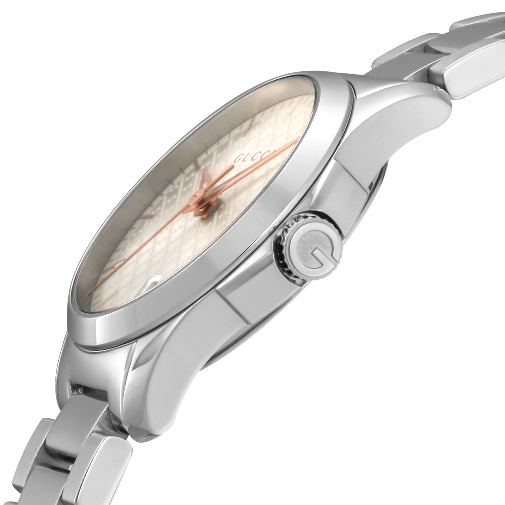 Gucci G Timeless Quartz Champagne Dial 27mm Watch For Women - YA126593