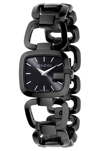 GUCCI G-Gucci 25MM Petite SS Black PVD Bracelet Women's Watch YA125504