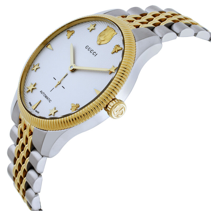 Gucci G-Timeless Automatic Two Tone Steel Men's Watch YA126356