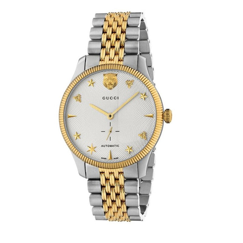 Gucci G-Timeless Automatic Two Tone Steel Men's Watch YA126356