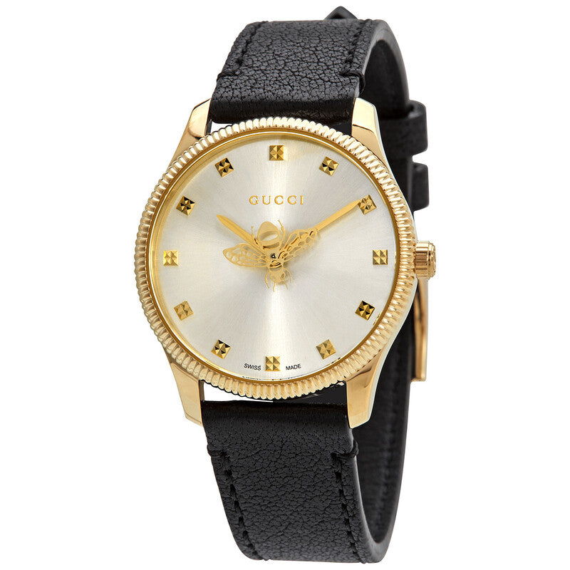 Gucci G-Timeless Quartz Silver Dial Ladies Watch YA1265023