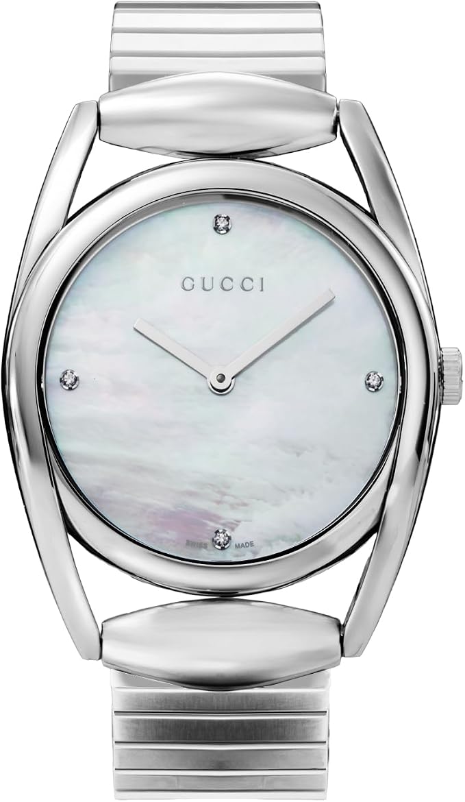 Gucci Horsbit Quartz, Waterproof for Daily Use, Sapphire Glass, White Pearl Dial Women's Watch - YA139412