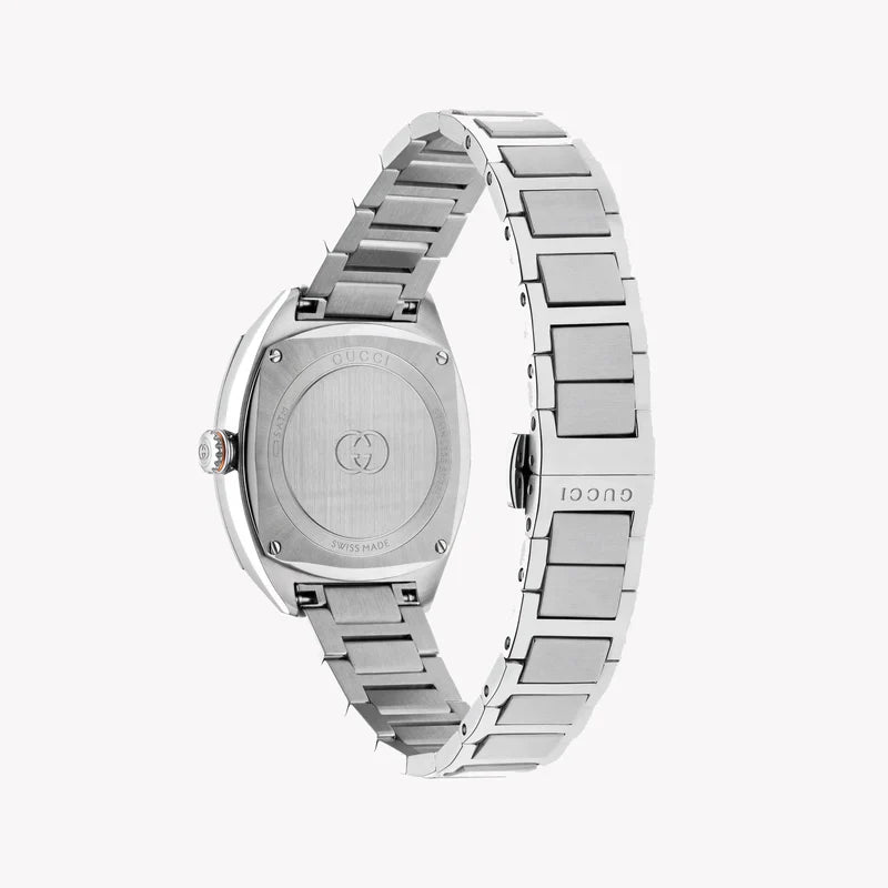 Gucci Interlocking Black Diamond Dial Stainless Steel Women's Watch - YA142513