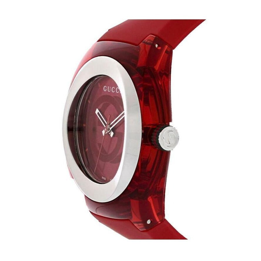 Gucci Sync XXL Red Rubber Band Red Dial Unisex Watch - YA137103