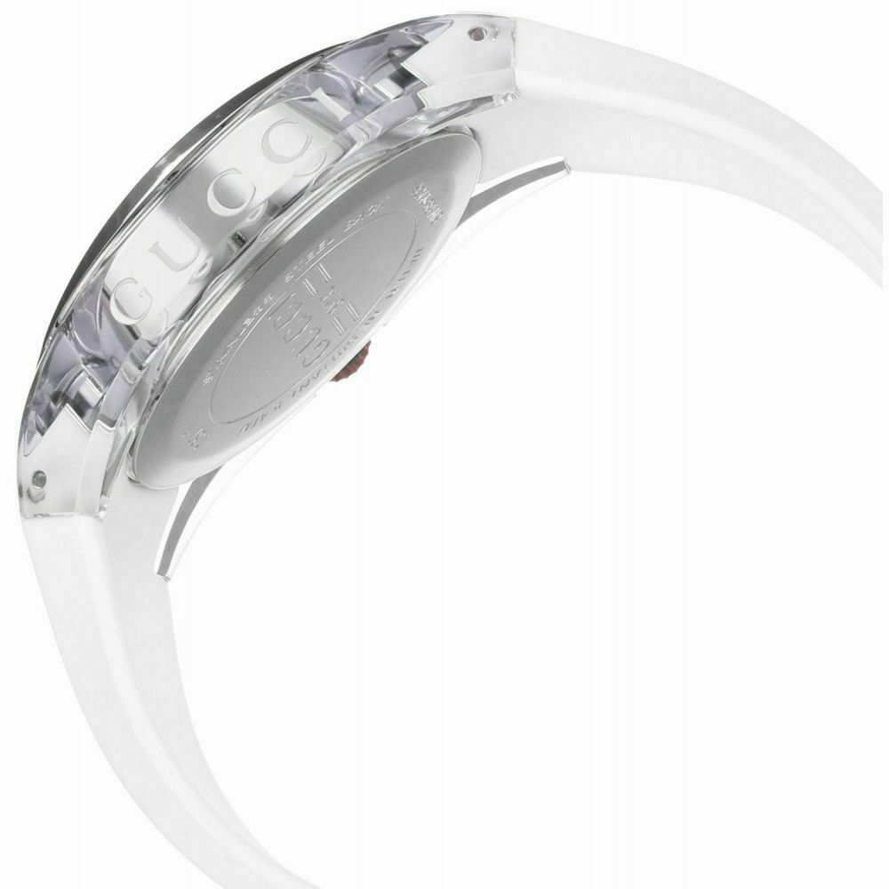 Gucci Sync White Dial Rubber Strap Unisex Watch YA137102