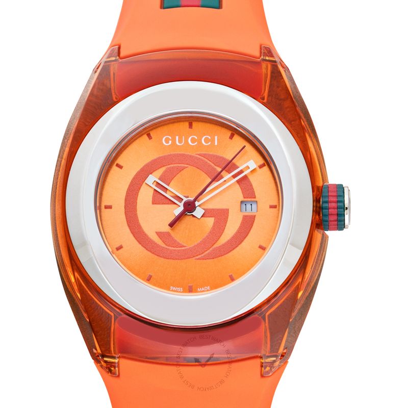Gucci Sync White Dial White Rubber Ladies Watch YA137311