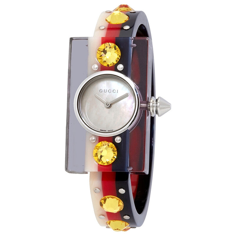Gucci Vintage Web Mother of Pearl Dial Ladies Watch - YA143524