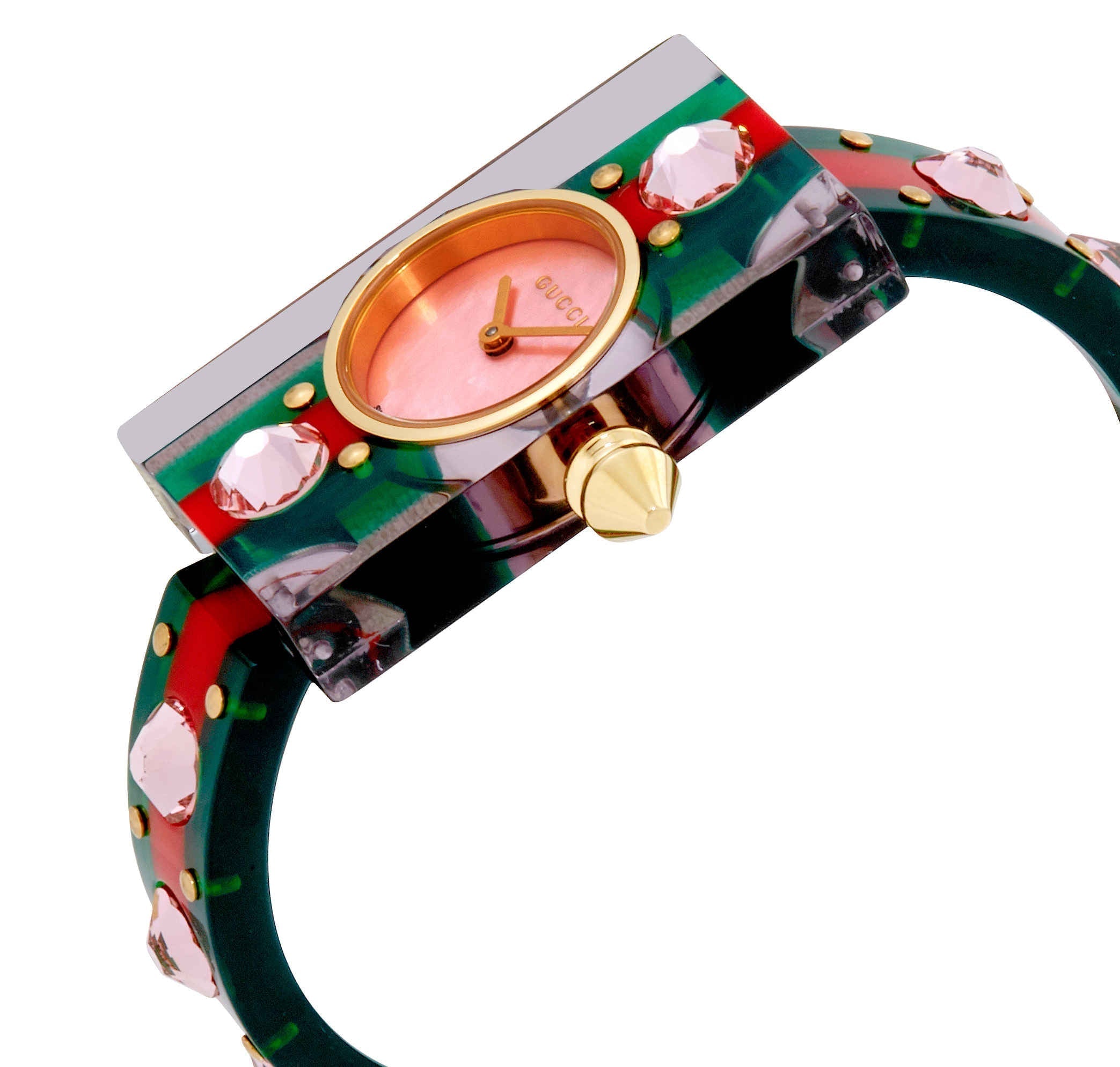Gucci Vintage Web Pink Mother of Pearl Dial Women's Watch YA143525