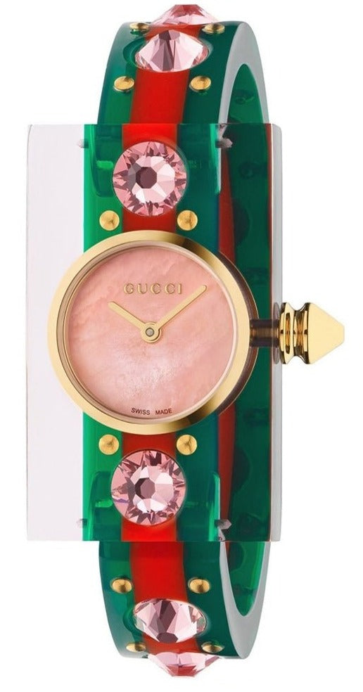 Gucci Vintage Web Pink Mother of Pearl Dial Women's Watch YA143525