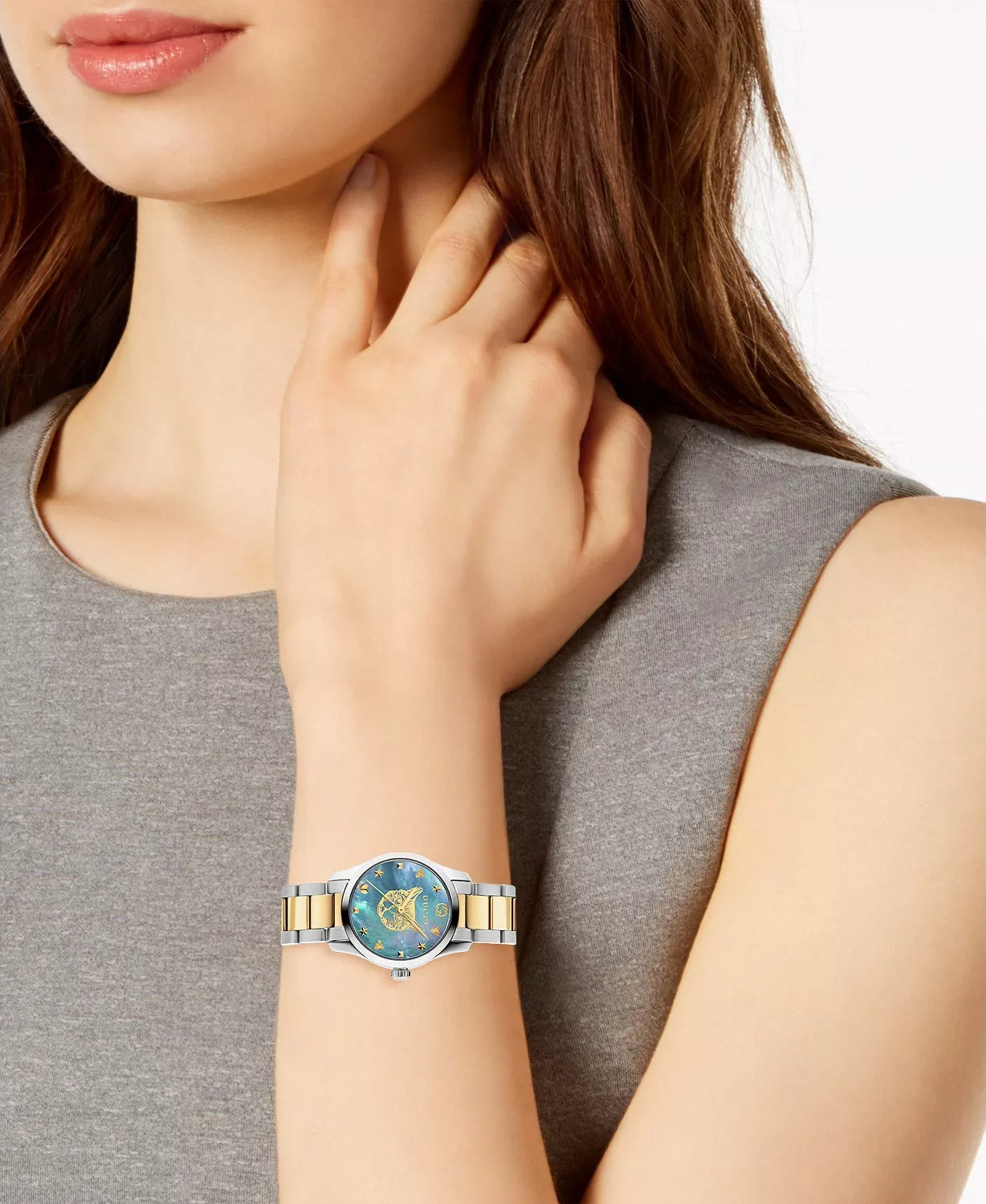 Gucci YA1265011 Women's G-Timeless Blue mother of pearl Dial Quartz Watch