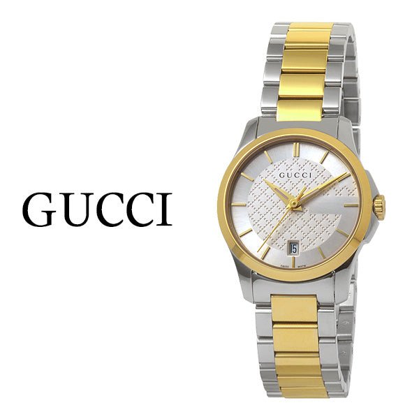 Gucci YA126563 G-Timeless Silver Dial Stainless Steel Ladies Watch