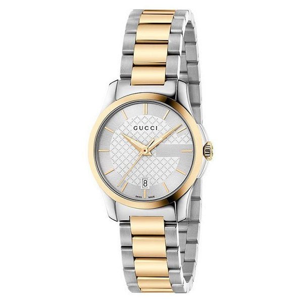 Gucci YA126563 G-Timeless Silver Dial Stainless Steel Ladies Watch