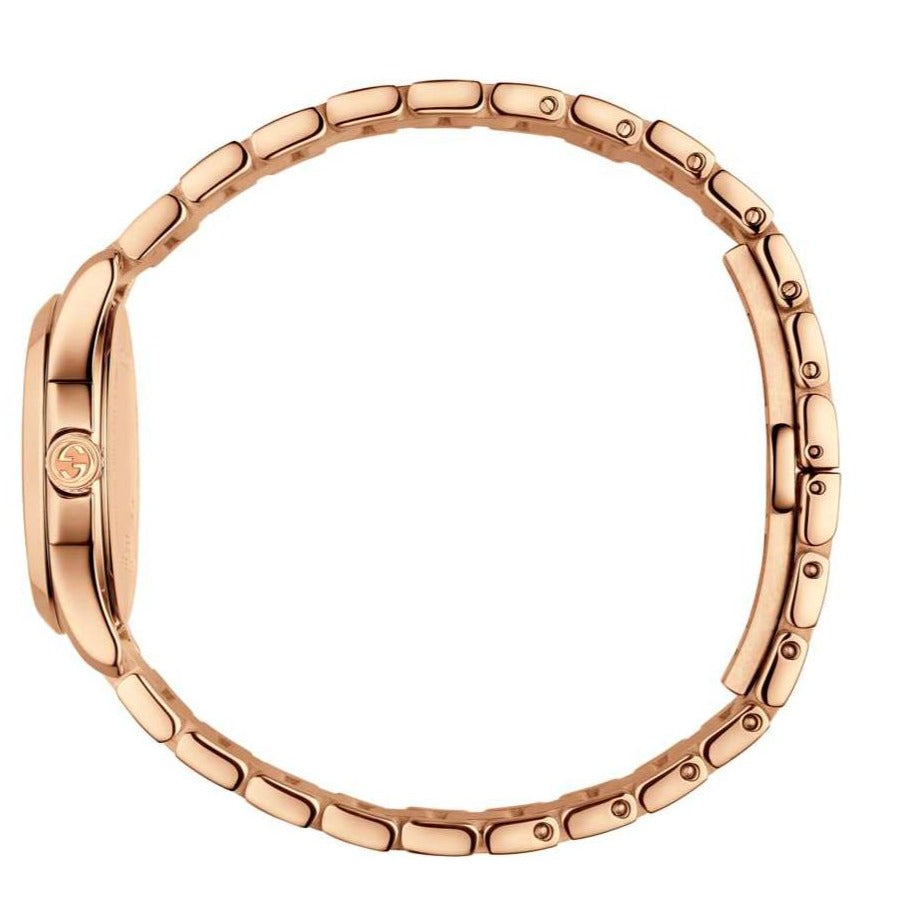 Gucci G-Timeless Quartz Rose Gold Dial Rose Gold Steel Strap Watch For Women - YA126567
