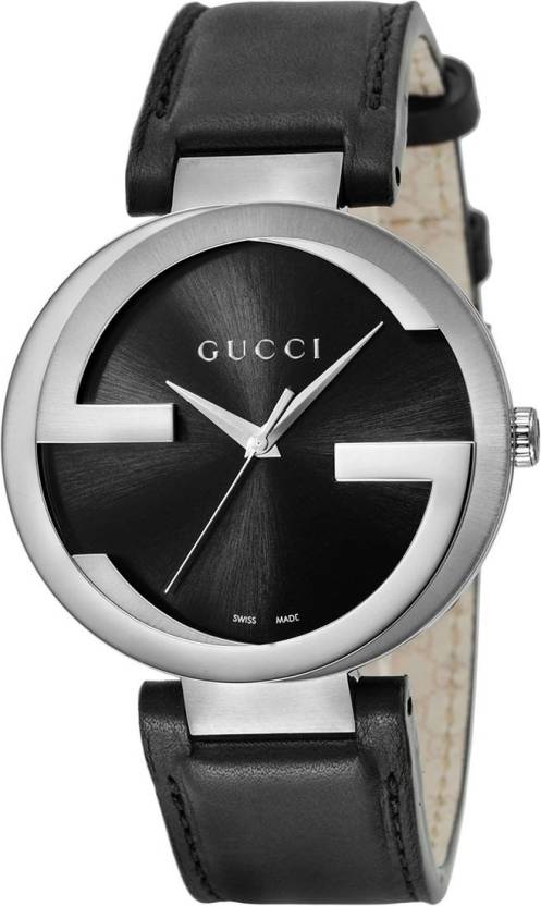 Gucci Interlocking Black Men's Watch YA133205