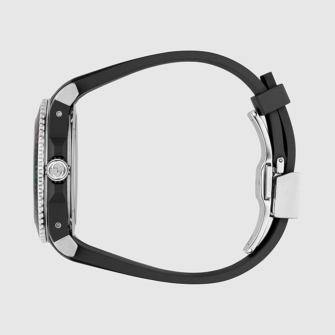 Gucci Dive Black Dial Black Rubber Men's Watch YA136323