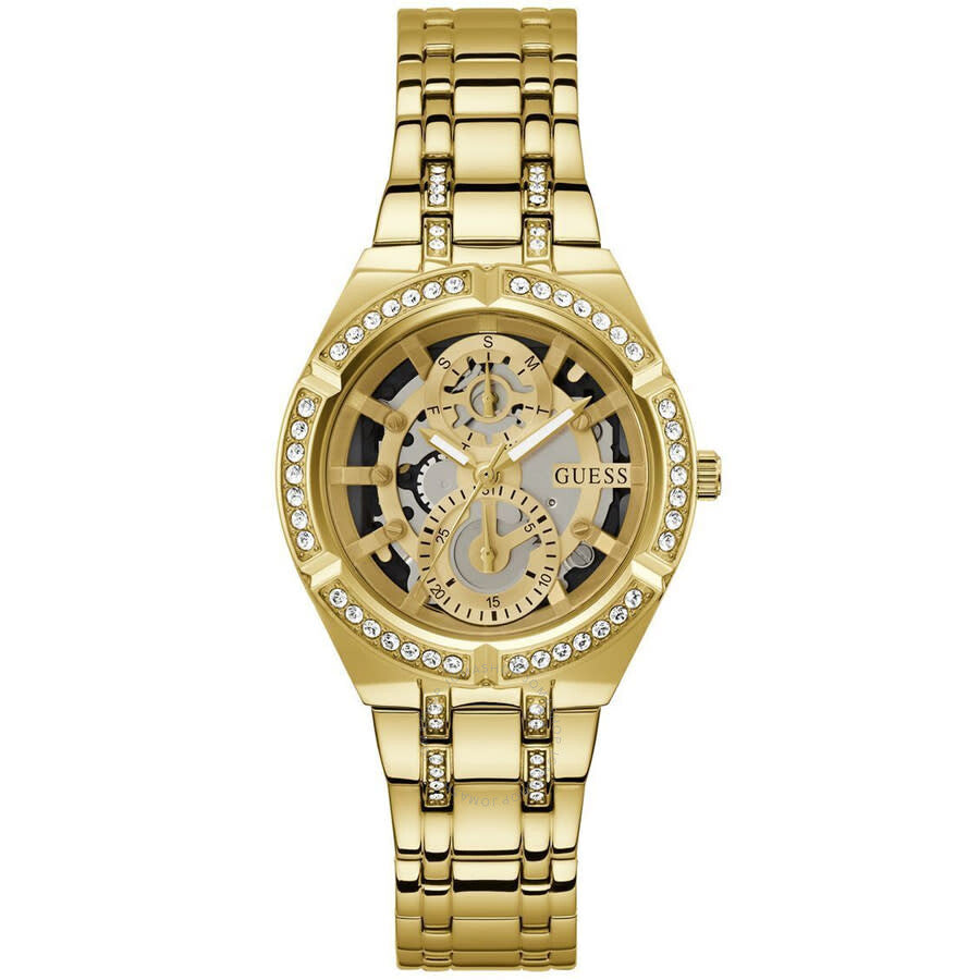Guess Allara Quartz Gold Dial Ladies Watch GW0604L2