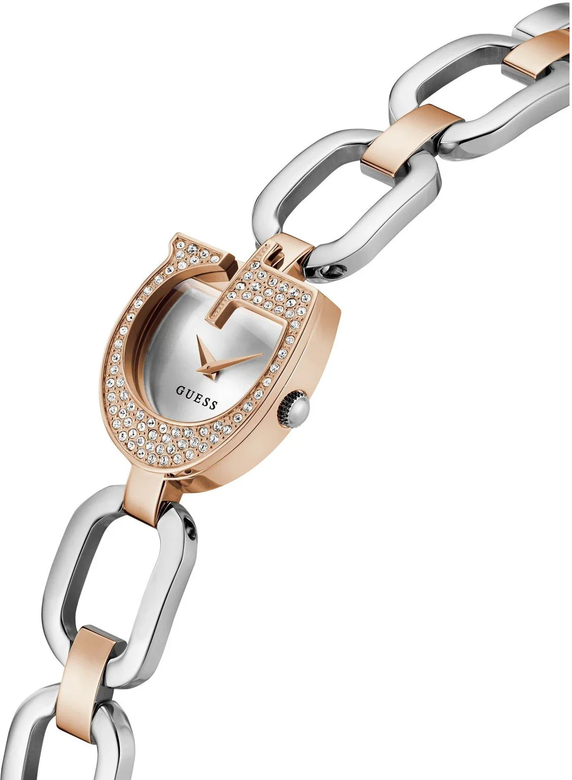 GUESS Bejeweled 22 mm Silver Dial Analog Women Watch - GW0683L5