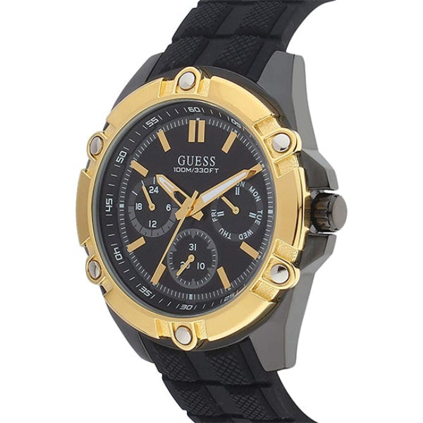 Guess Caliber Black Silicone Strap Men's Watch W0864G3