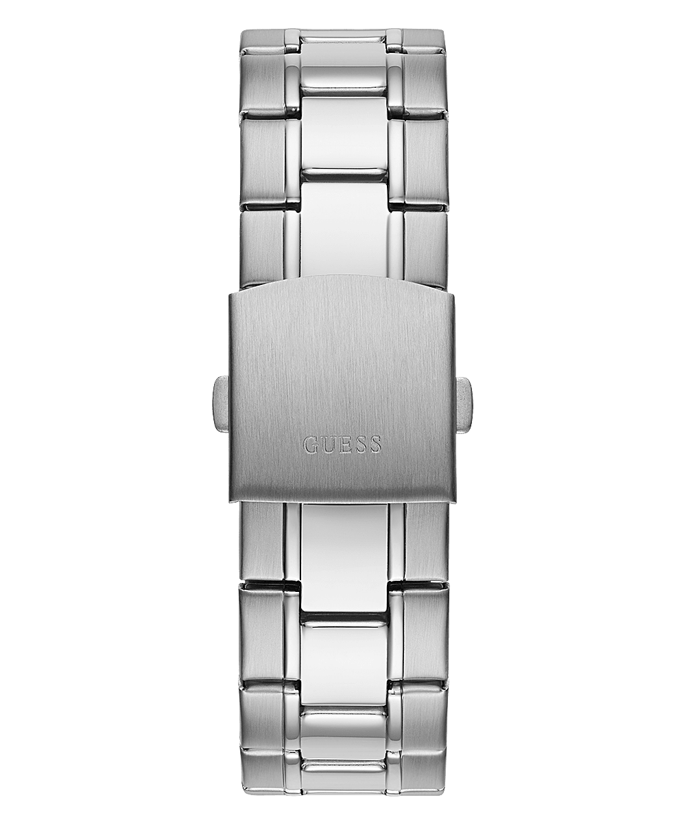 Guess Commander silver-tone steel bracelet and clasp detail